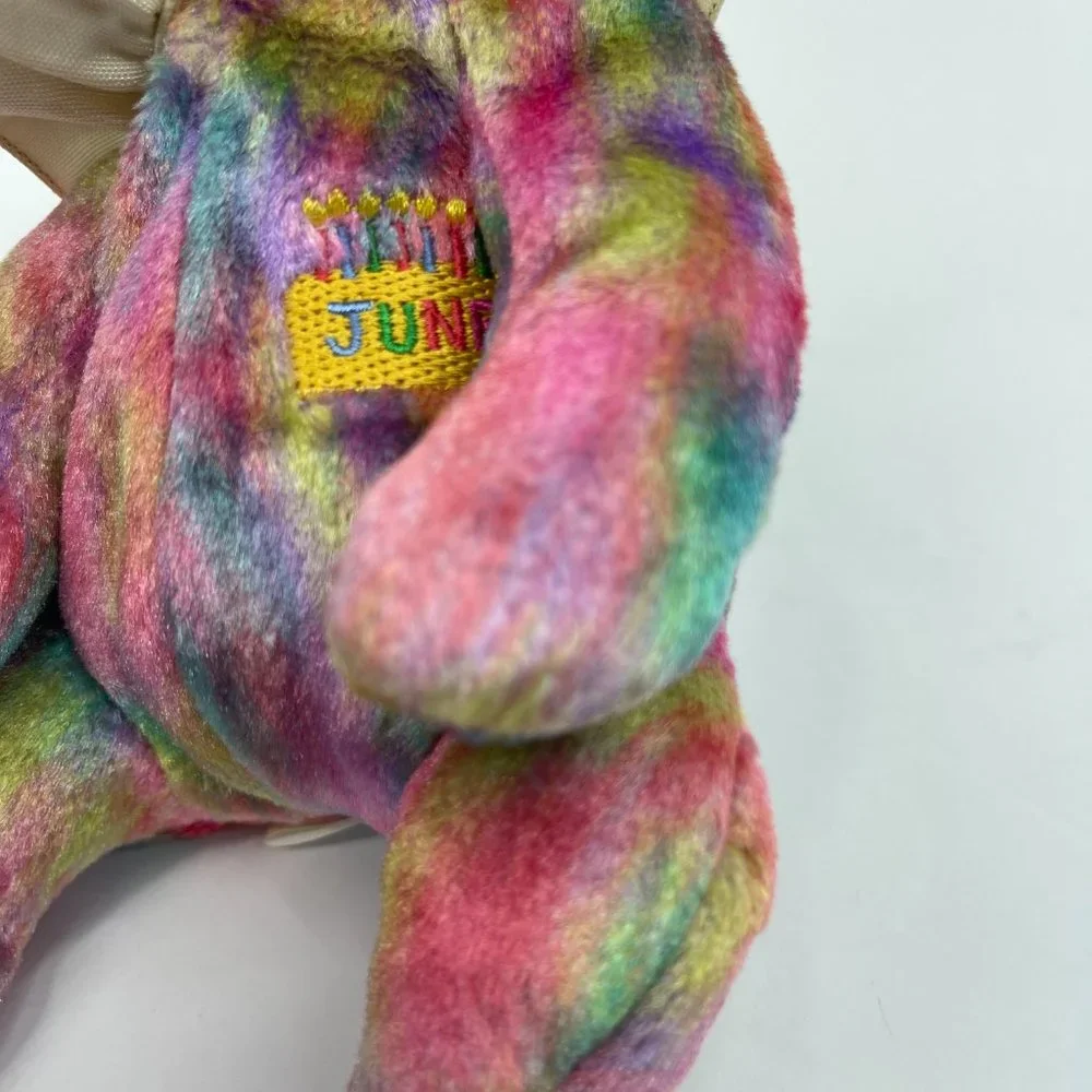 TY Beanie Baby - JUNE the Birthday Bear (7.5 inch) -Stuffed Animal No Tag